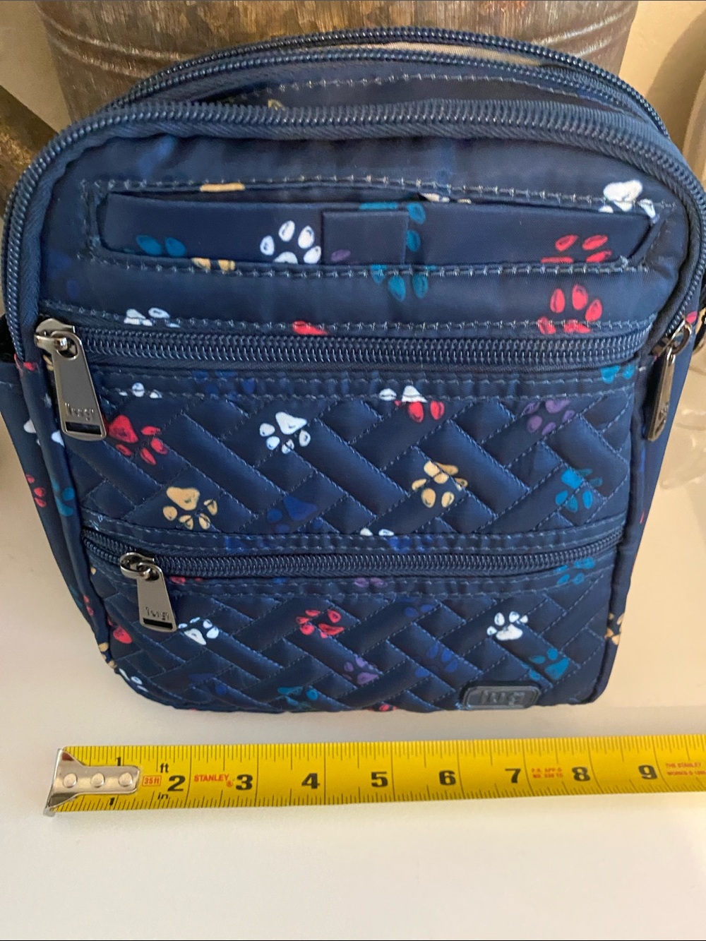 LUG: CAN CAN XL: MULTI COLOR PAWS NAVY With Adjustable Strap - Picture 12 of 14